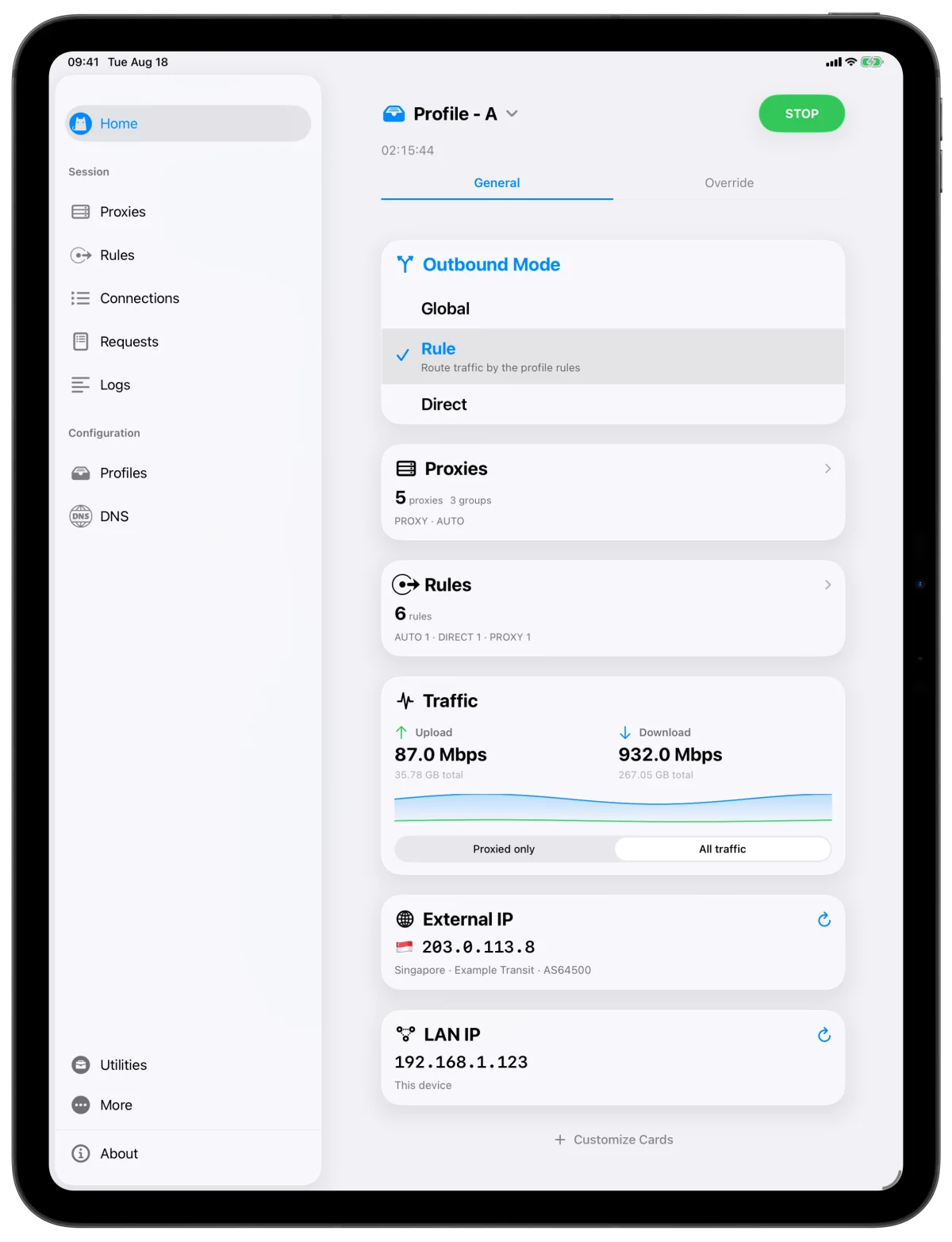 官方设备框中的 Clash iPad 版