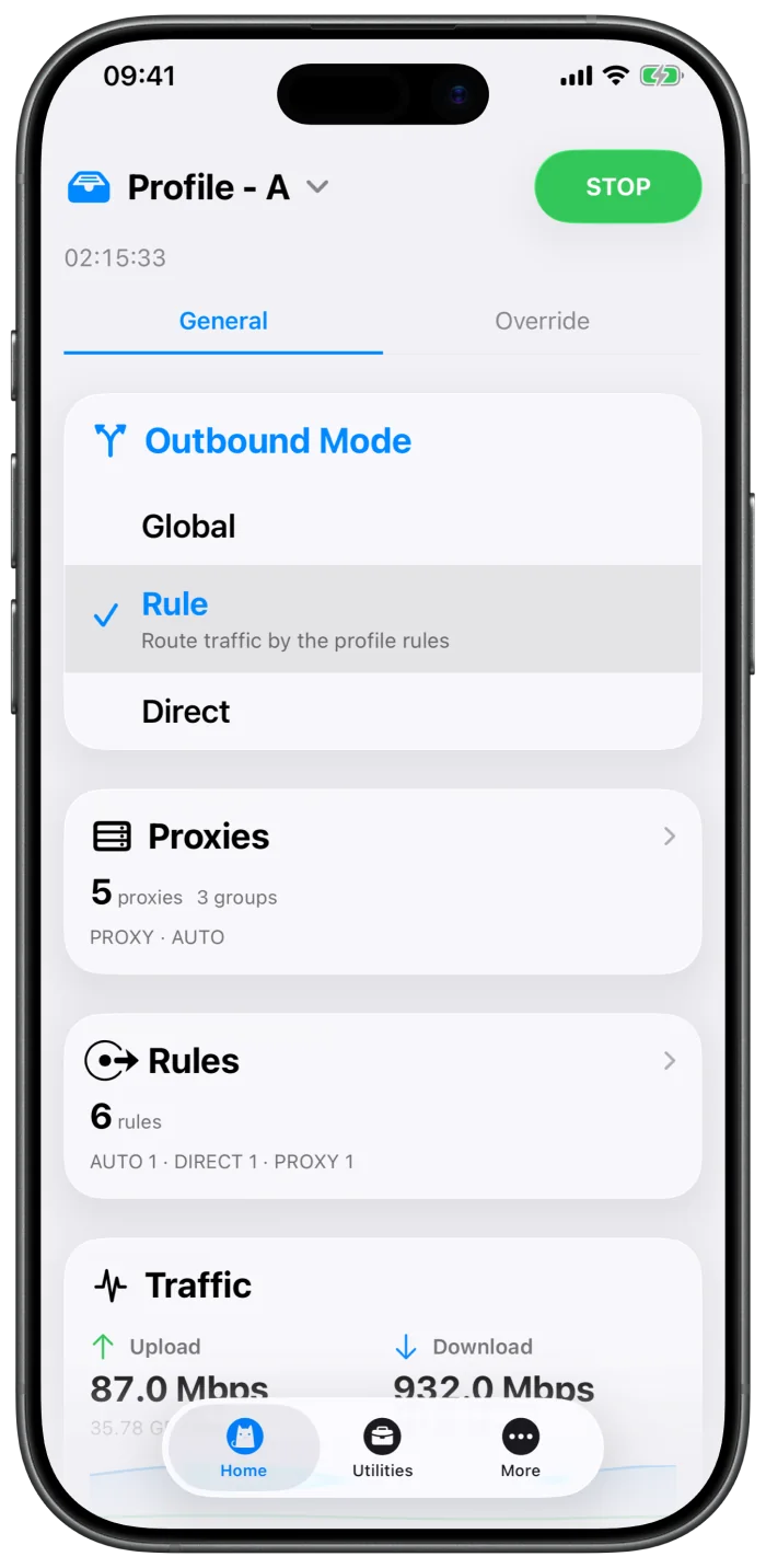 官方设备框中的 Clash iPhone 版