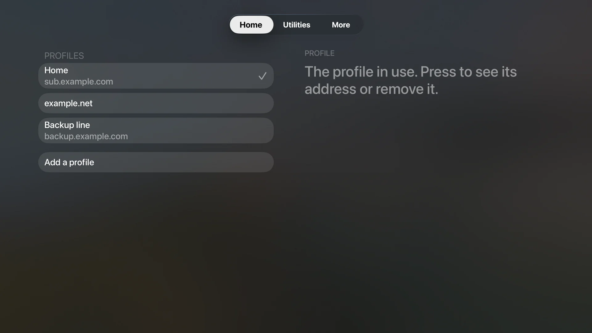 Apple TV 配置列表
