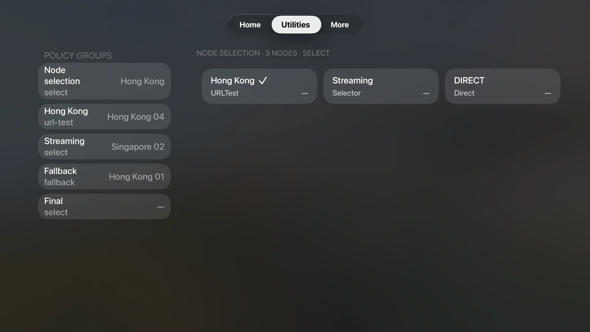 Apple TV 策略组与节点